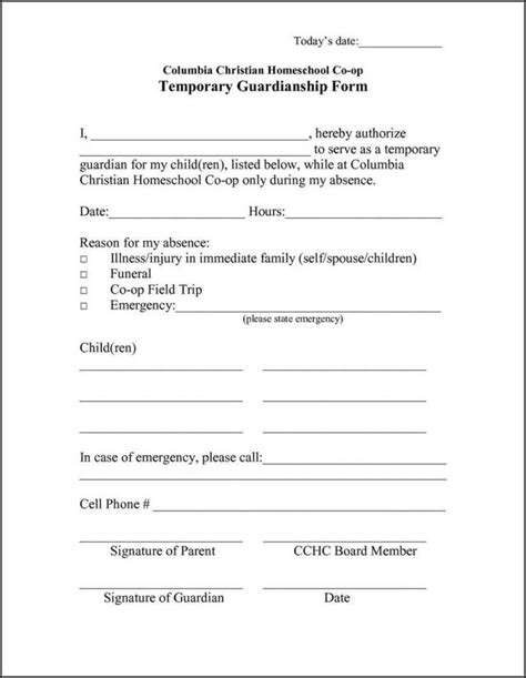 Free Temporary Guardianship Form South Carolina Forms Ntc3ng