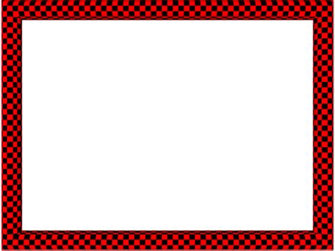 Red Black Funky Checker Rectangular Powerpoint Border 3d Borders