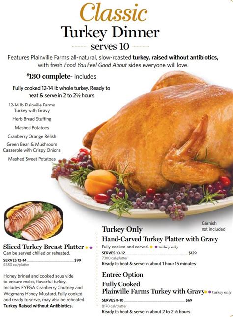 Browse thousands of items with prices and create your shopping list with our online builder. Wegman\'S 6 Person Turkey Dinner Cooking Instructions : 30 ...