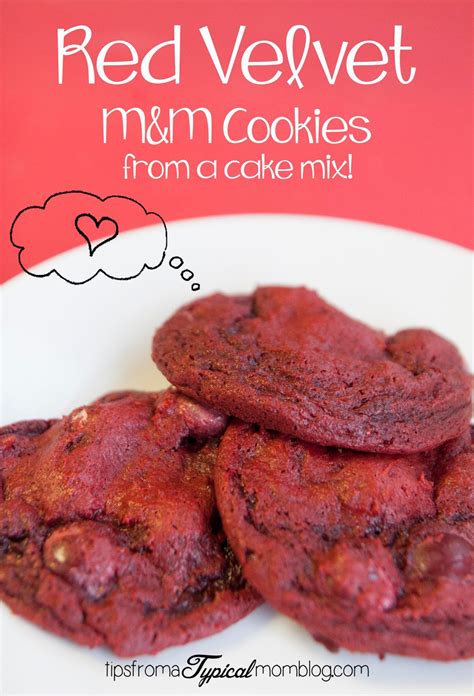 Cut the butter into squares and using the paddle attachment of a stand mixer, cream the butter with the sugars for 2 minutes or until light and fluffy. Red Velvet Cake Mix M&M Cookies - Tips from a Typical Mom