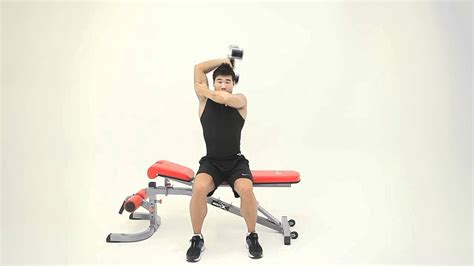 Seated Dumbbell Triceps Extensionwmv Youtube