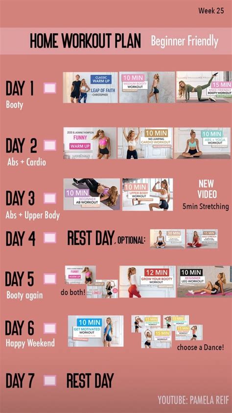 Pamela Reif S Home Workout Plans W Programmi Di Allenamento