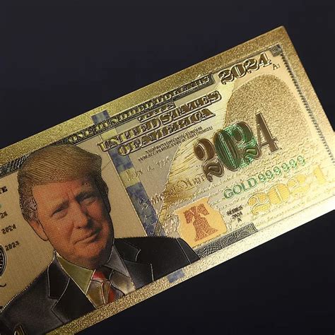 Donald Trump 2024 New Banknote 45th President Of American Gold Foil Us Dollar Bill Set Fake