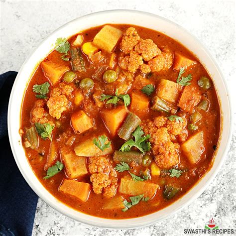 Vegetable Curry Recipe Swasthis Recipes