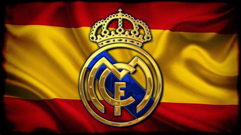 Logo De Real Madrid En Bandera De España Fondo De Pantalla Full Hd Id3940
