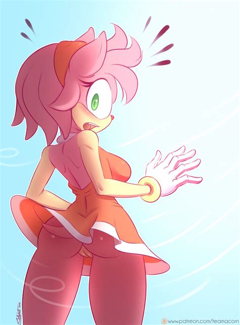 Rule 34 1girls 2016 Amy Rose Anthro Ass Back Back View Blush