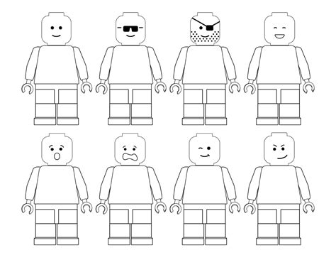 Lego Printable Create Your Own Minifigure Coloring Page Sexiz Pix