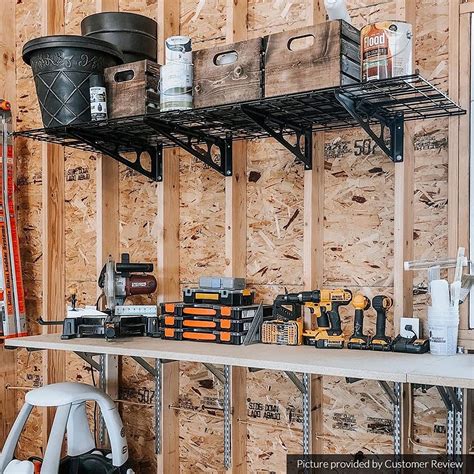 Wall Shelf Garage Storage Rack Floating Shelves • Christina All Day