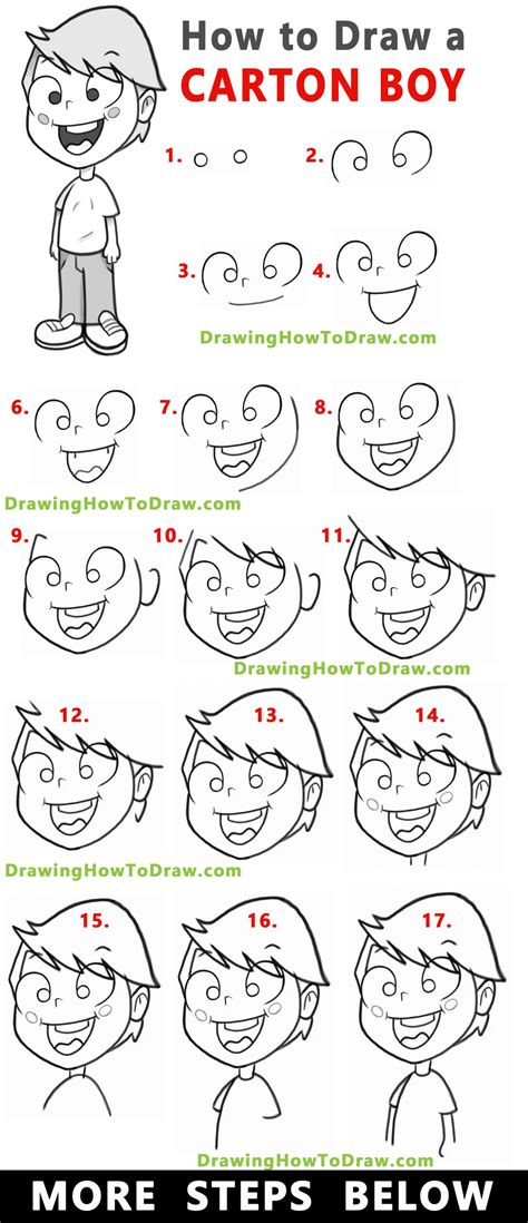 how to draw a cartoon step by step