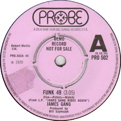 James Gang Funk 49 1970 Record Art Music Record Great Names