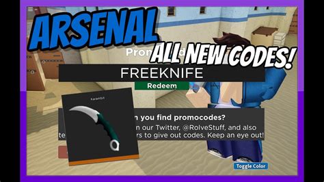 Love playing the overall game for the maximum through the use of our readily available valid codes!about roblox arsenalinitial, of all the, take into account that there are numerous types of codes. *NEW* ARSENAL CODES! *ALL WORKING* OCTOBER 2019 [Roblox ...