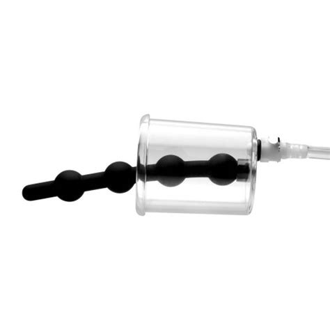 Tom Of Finland Anal Pump Cylinder Attachment With Beaded Silicone Stimulator Shaft Sex Toys At