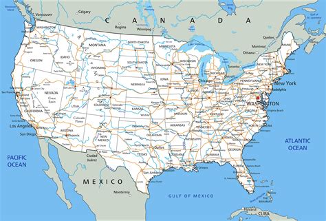 Detailed Map Of The United States World Map