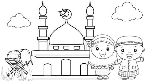 Mewarnai Tema Ramadhan Buku Mewarnai Seni Krayon Warna