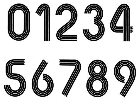 70s Font Number Fonts Numbers Font 70s Lettering