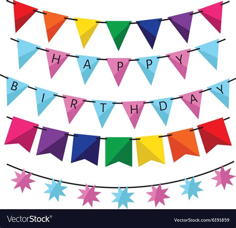 Birthday Decoration Royalty Free Vector Image Vectorstock