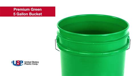 Premium Green 5 Gallon Bucket Us Plastic Corporation Youtube