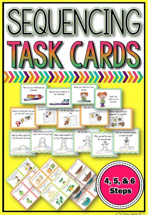 these picture sequencing task cards are a great reading practice for sequencing events 4 5 and
