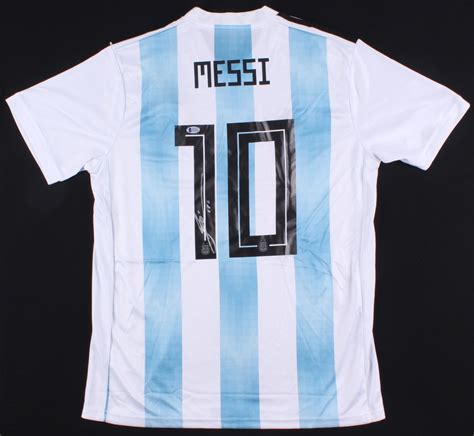 Lionel Messi Signed Adidas Argentina Jersey Inscribed Leo Beckett Coa Pristine Auction