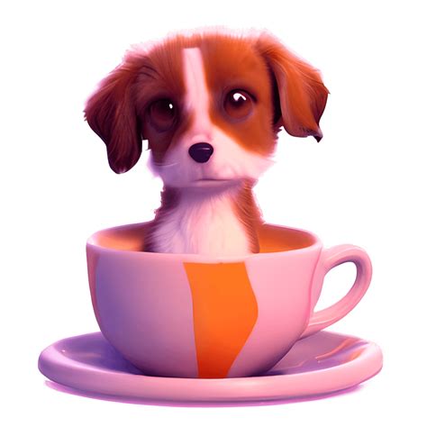 Cute Dog Drinking Coffee · Creative Fabrica