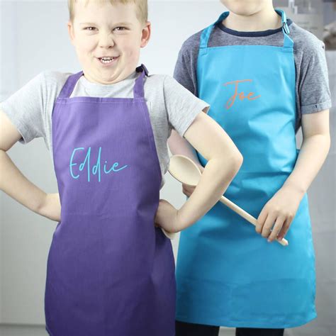 Personalised Name Apron For Kids By Rocket And Fox Kids Apron