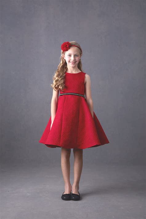 Dorissa Holiday Red Dress Kids Boutique Clothing Wholesale Little