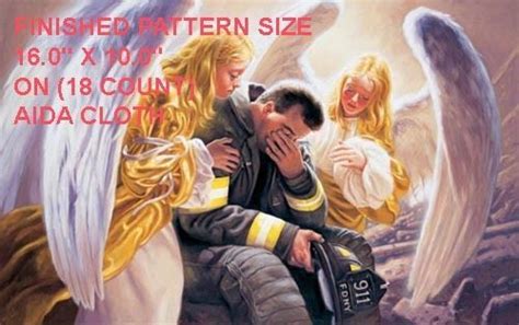 Fire Fighter 39 S Angels Cry Cross Stitch Pattern Look Angel Pictures