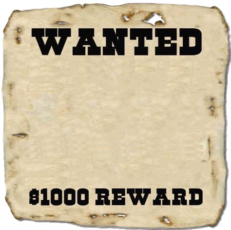 Wanted Poster Template American Frontier Poster Transparent Background