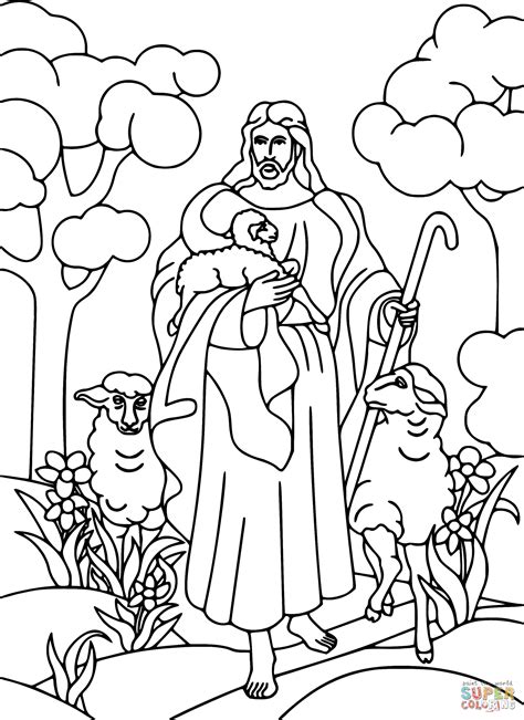 Jesus The Good Shepherd Coloring Pages Coloring Pages