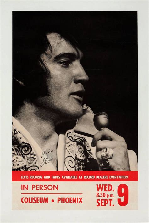 Elvis Presley Concert Poster Elvis In Concert Elvis Presley Elvis