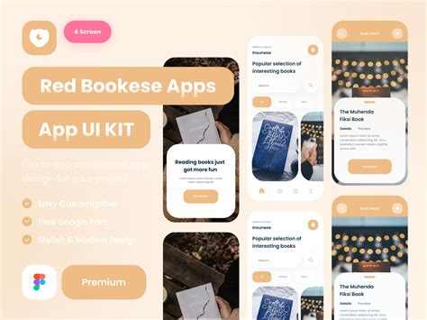 Book Mobile Apps Ui Kits Uplabs