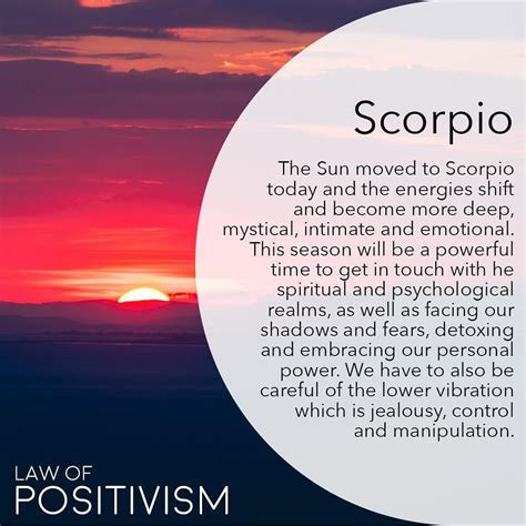 Scorpio Season Is Here As We Have The Sun Moving From Libra To Scorpio