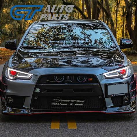 DEMON EYE D LED DRL Projector Headlights For Mitsubishi Lancer CJ EVO X VRX CT AutoParts