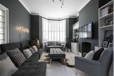 Dark Grey Living Room Walls