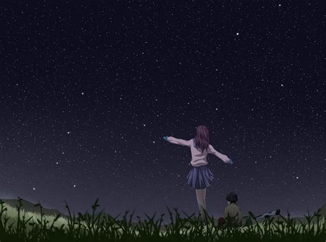 Anime Starry Night Wallpaper Sachi Wallpaper