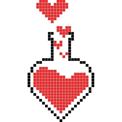 Comment faire des pixel art. Philtre d'amour | Dessin pixel, Dessin carreau, Modele ...