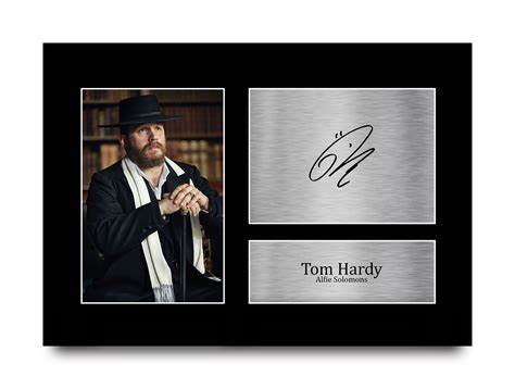 Tom Hardy Peaky Blinders Alfie Solomons Signed Autograph A4 Photo For