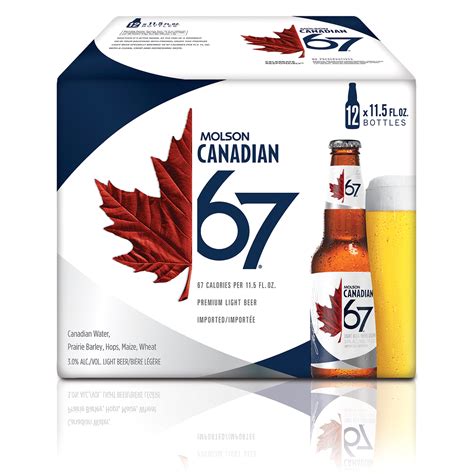 Molson Canadian Lager Beer 12 Pack 115 Fl Oz Bottles 3 Abv
