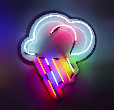 Neon Rain Cloud 2 Kemp London Bespoke Neon Signs Prop Hire Large