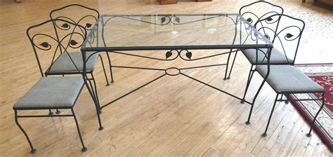 Wrought Iron Dinette Set Furniture Decorative Arts And Collectibles