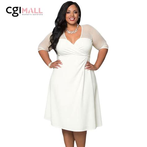 All White Plus Size Bodycon Dress And Beautiful And Elegant