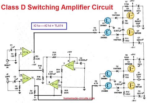 Class D Amplifier Circuit Using Ic Homemade Circuit Projects My XXX