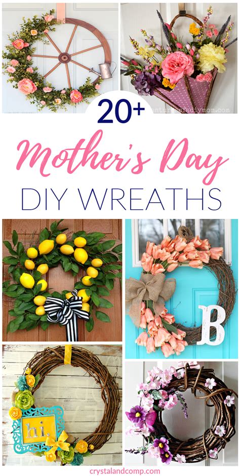 Mother's day is celebrated around the world. 21 DIY Mother's Day Wreaths | CrystalandComp.com