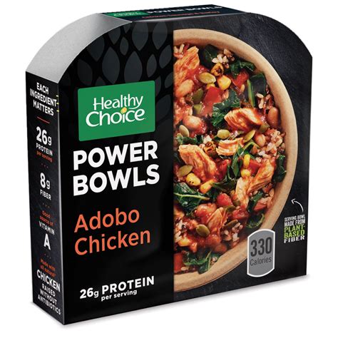 Healthy Choice Power Bowls Adobo Chicken Frozen Meals 975 Oz