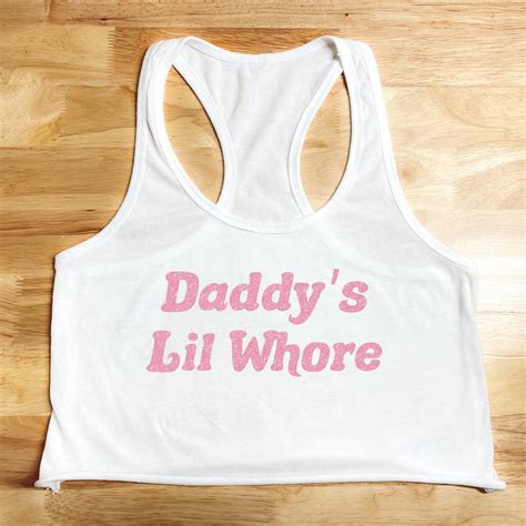 Bimbo Clothes Yes Daddy Shirt Crop Top Pink Glitter Etsy