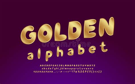 Golden Alphabet Elegant Vector Font Uppercase And Lowercase Letters