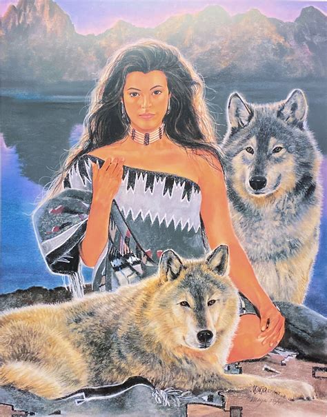 Maija Native American Art Print Call Of The Wild Maiden With Etsy