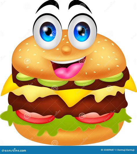 Big Burger Cartoon Royalty Free Stock Photo 175155627