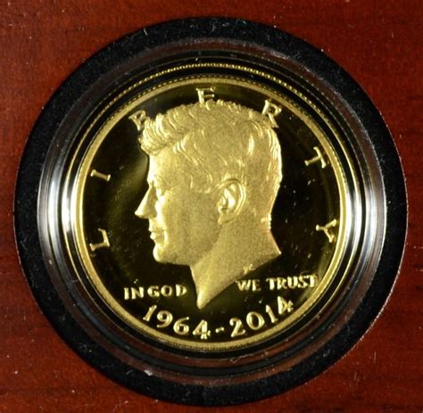 2014 W Kennedy Half Dollar 50th Anniversary Gold Proof Coin