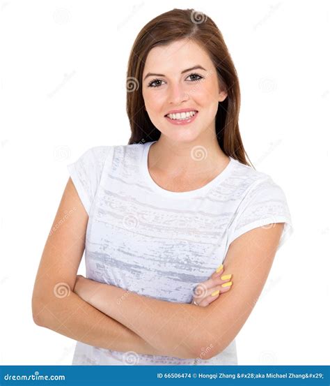 Teen Girl Arms Crossed Stock Photo Image Of Attractive